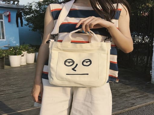 Mẫu túi vải bố đeo chéo thời trang