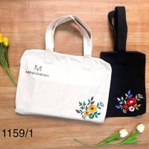 Túi canvas thêu logo thương hiệu, sản xuất tại xưởng Anh Quân