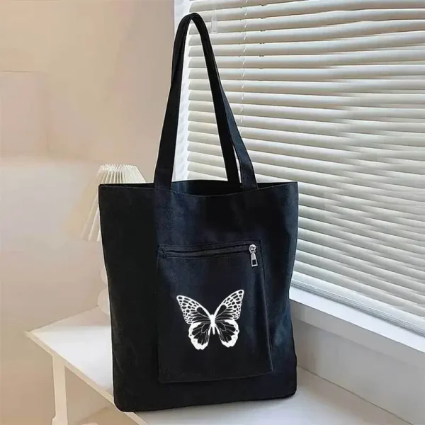 Mẫu túi canvas đen in logo thương hiệu nổi bật