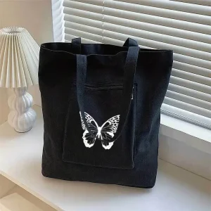 Túi canvas đen thời trang, đơn giản, dễ phối đồ